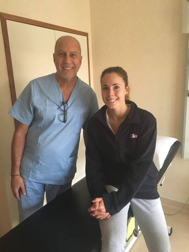 Alizé Cornet à l'hôpital Privé Cannes Oxford