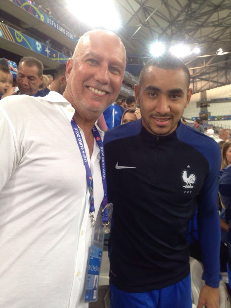 Dimitri Payet et le Dr Gaillaud